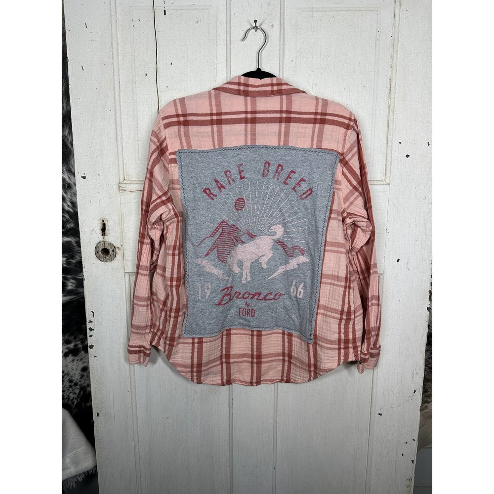 Ford Bronco Flannel Rework - Pink & White Flannel